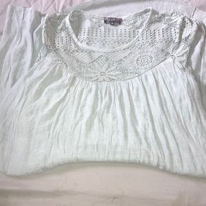 pastel mint long lace top